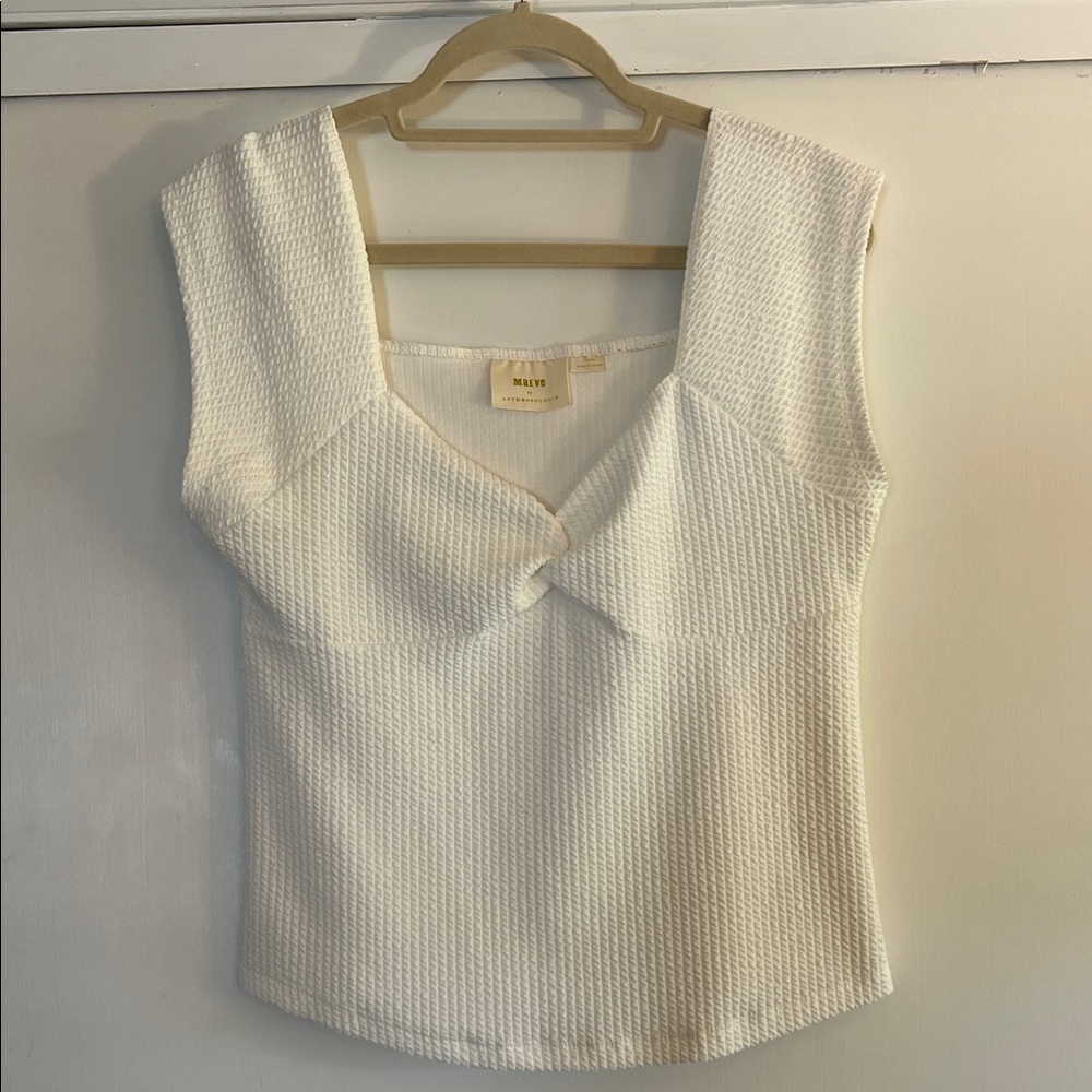 Maeve Textured White Top